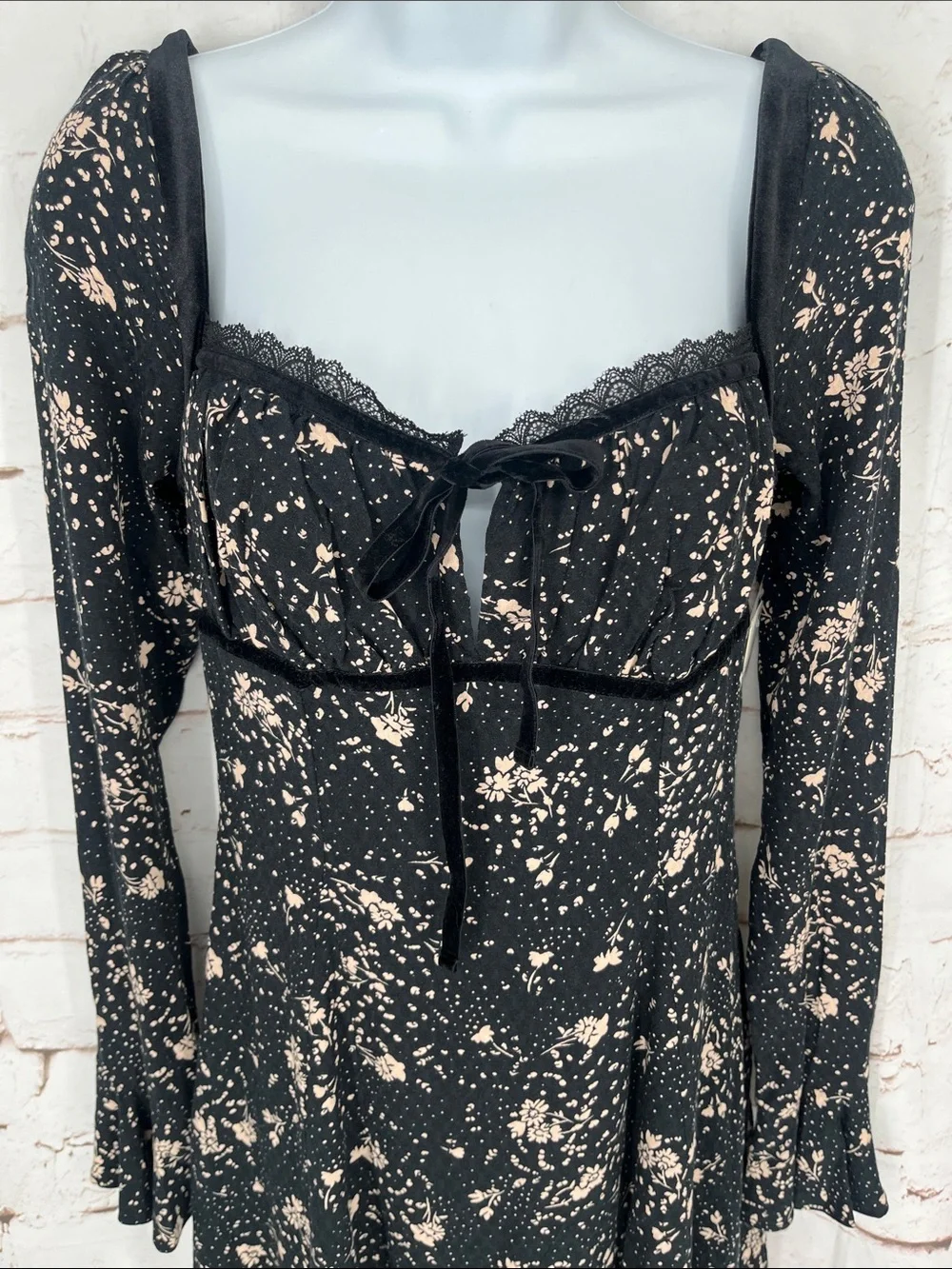🆕Free People “Tess” Floral Babydoll Dress, Size XS